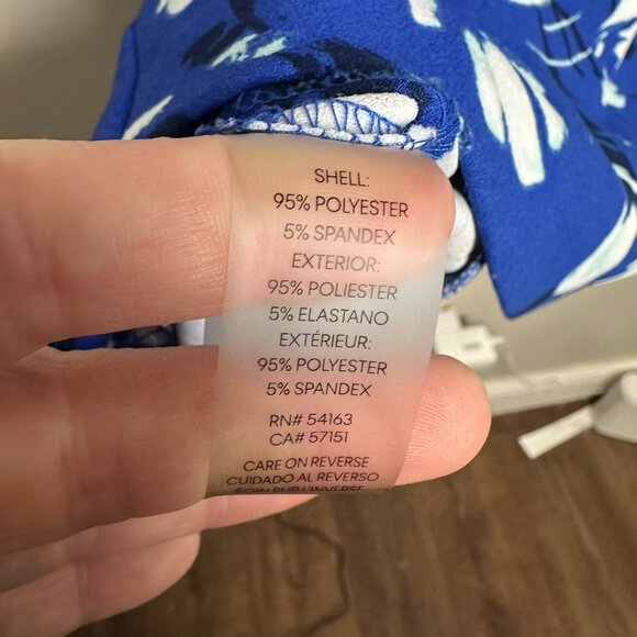 Calvin Klein Sheath Dress Size 6 Floral Blue Career Work Office Professional - Picture 4 of 7